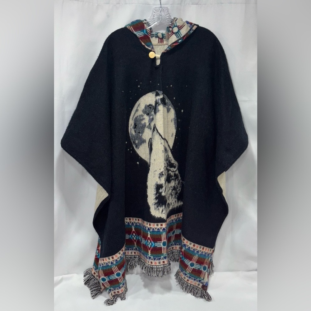 Tejidos Diaz Wool Blend Poncho